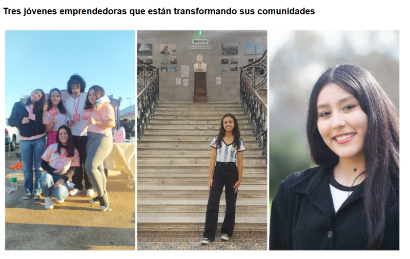 Tres jóvenes emprendedoras
